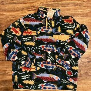 Patagonia synchilla fleece salmon energy old growth forest Multicolor Sweater